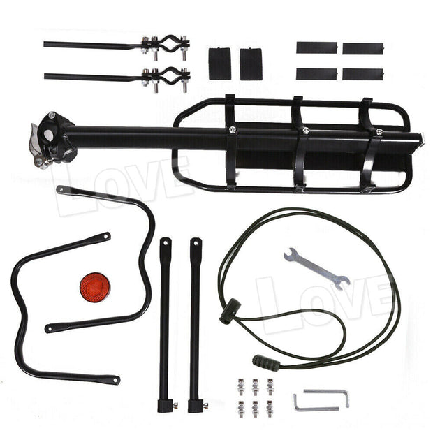 Aluminum Bike Rear Rack Seat Luggage Carrier Bicycle Post Mountain Mount Pannier - Follow yourDream