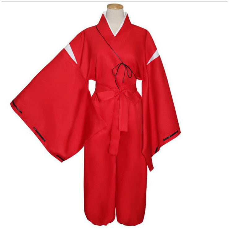 Anime Inuyasha cosplay costume red Japanese kimono men's robe costume Halloween party - Follow yourDream