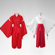 Anime Inuyasha cosplay costume red Japanese kimono men's robe costume Halloween party - Follow yourDream