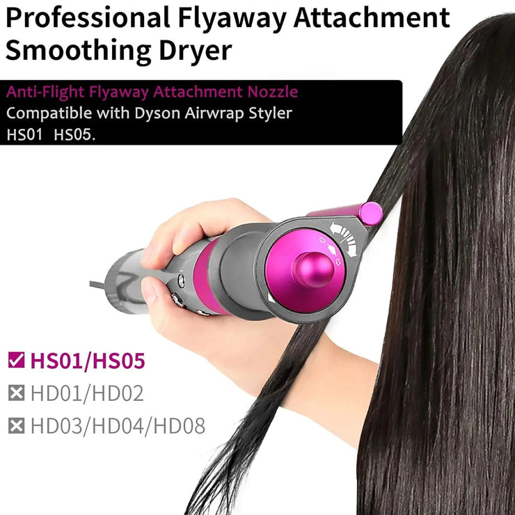 Anti-Flight Flyaway Attachment Nozzle for Dyson Airwrap Smoothing Dryer Accessories for Dyson HS05/01 Straightening Hair Nozzle - Follow yourDream