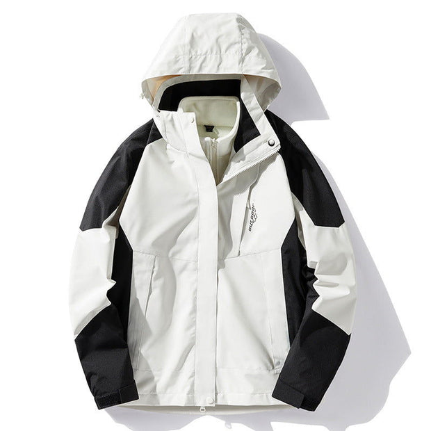 Autumn and winter hooded outdoor assault suit, couple's three in one assault suit, mountain climbing suit, windproof and waterproof assault suit - Follow yourDream