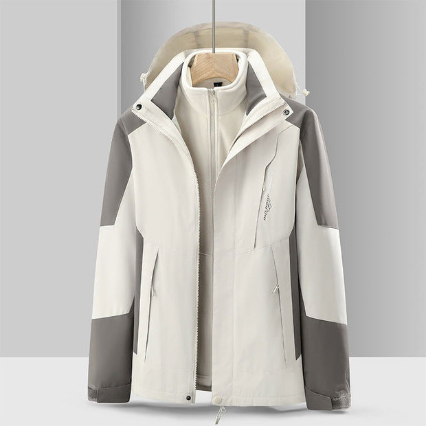 Autumn and winter hooded outdoor assault suit, couple's three in one assault suit, mountain climbing suit, windproof and waterproof assault suit - Follow yourDream