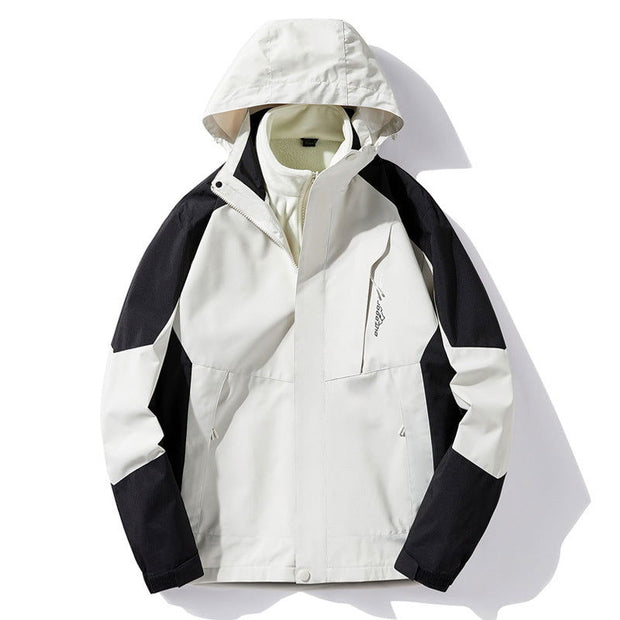 Autumn and winter hooded outdoor assault suit, couple's three in one assault suit, mountain climbing suit, windproof and waterproof assault suit - Follow yourDream