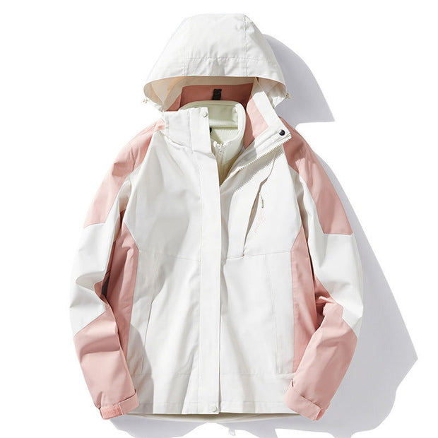 Autumn and winter hooded outdoor assault suit, couple's three in one assault suit, mountain climbing suit, windproof and waterproof assault suit - Follow yourDream