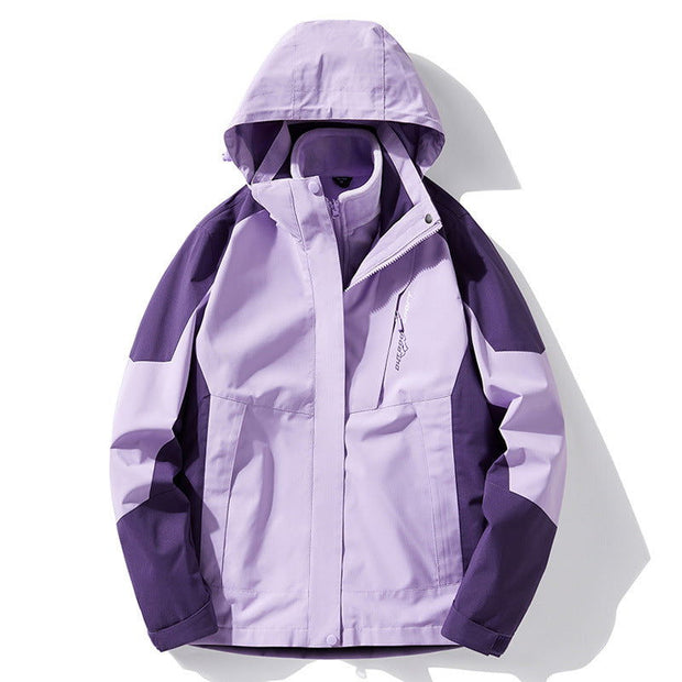 Autumn and winter hooded outdoor assault suit, couple's three in one assault suit, mountain climbing suit, windproof and waterproof assault suit - Follow yourDream