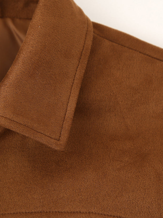 Autumn and winter new fashionable women's clothing casual elegant fashion design sense suede jacket&short skirt set - Follow yourDream