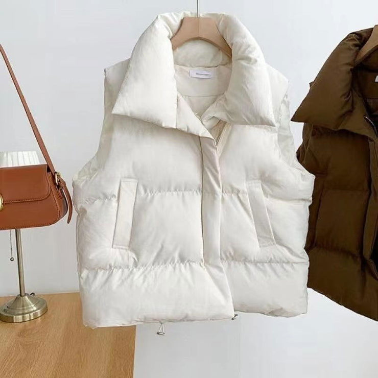Autumn and winter short down cotton vest women's versatile jacket trend - Follow yourDream