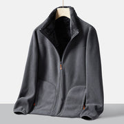 Autumn new double-sided warm fleece jacket for women, thickened couple style, coral fleece stand up collar cardigan jacket - Follow yourDream