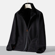 Autumn new double-sided warm fleece jacket for women, thickened couple style, coral fleece stand up collar cardigan jacket - Follow yourDream
