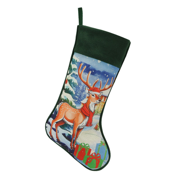 Christmas Decorations Creative Cartoon Christmas Socks Christmas Fireplace Decoration Gift Bags Holiday Hanging Decorations