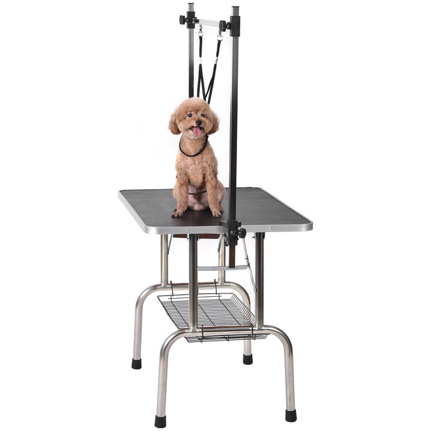 36" Professional Dog Pet Grooming Table Adjustable Heavy Duty Portable w/Arm & Noose & Mesh Tray