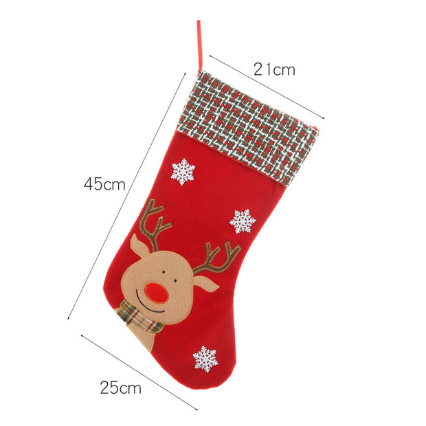 Christmas Decorations Cartoon Embroidery Christmas Socks Christmas Socks Gift Bag