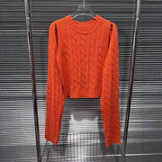 Fried Dough Twists knitting orange vest+two piece sweater