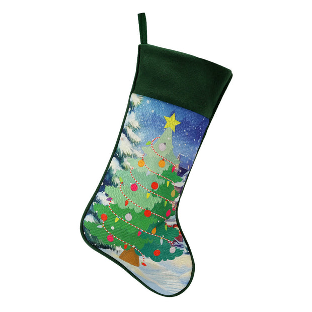 Christmas Decorations Creative Cartoon Christmas Socks Christmas Fireplace Decoration Gift Bags Holiday Hanging Decorations