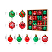 Christmas decoration 6cm electroplated plastic ball shaped painted Christmas ball gift Christmas tree pendant