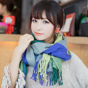 Scarf Winter Women's New Color Grid Imitation Cashmere Scarf Autumn Winter Thick Fashion Warm Versatile Scarf Shawl