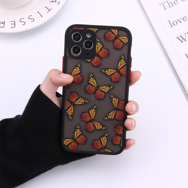 Cute 3D Relif Butterfly phone case for iphone 11 Pro Max XR XS MAX case silicone for iphone 7 8 Plus 12 pro max cover Christmas