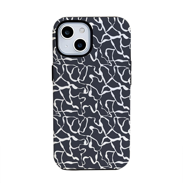 Pattern phone case Apple 14pm 2-in-1 film case Ip16pro women's 12pm hard case 15