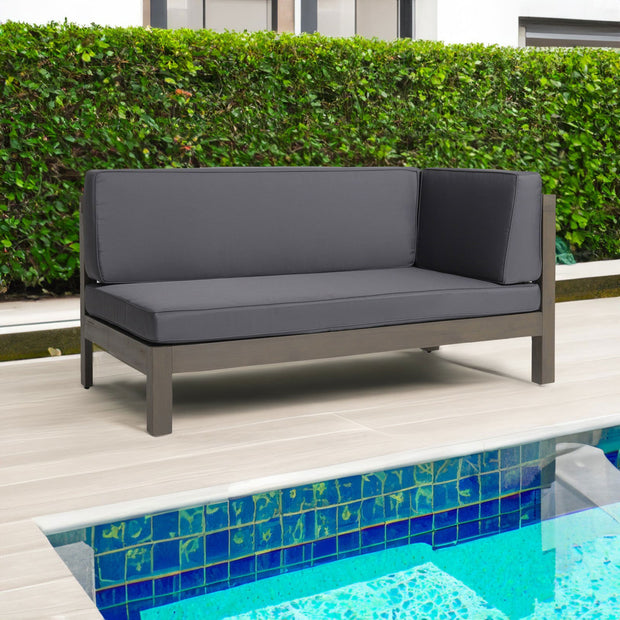 BRAVA X-BACK RIGHT CORNER BENCH, DARK GREY - Follow yourDream