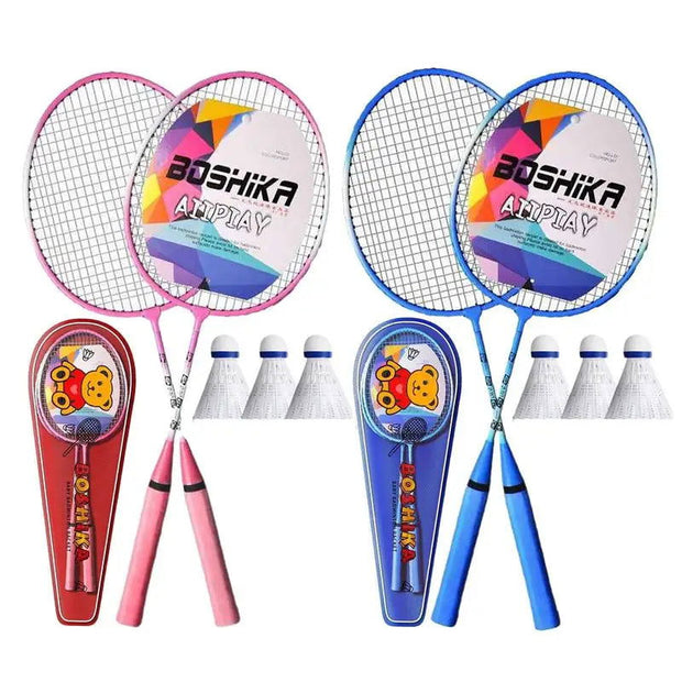 Badminton Racquet 1 Pair Lightweight Backyard Games Badminton With Carrying Bag And 3 Badminton Balls Team Sports Equipment For - Follow yourDream