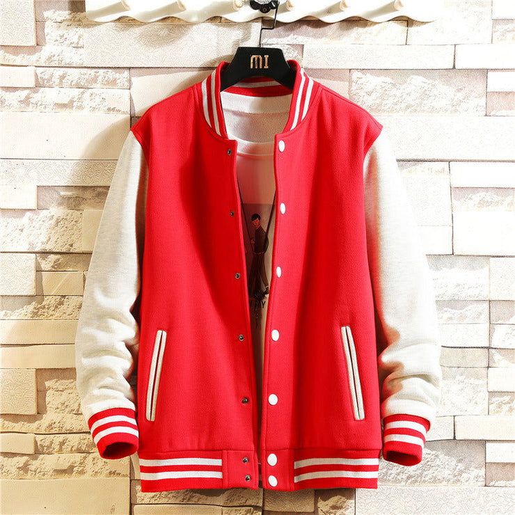 Baseball uniform, men's casual loose and trendy hoodie, men's plus size couple student class jacket - Follow yourDream