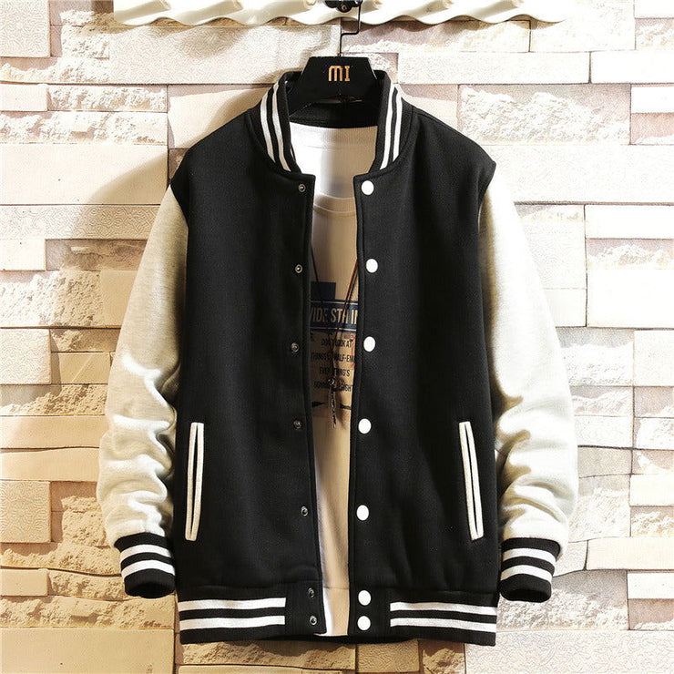 Baseball uniform, men's casual loose and trendy hoodie, men's plus size couple student class jacket - Follow yourDream