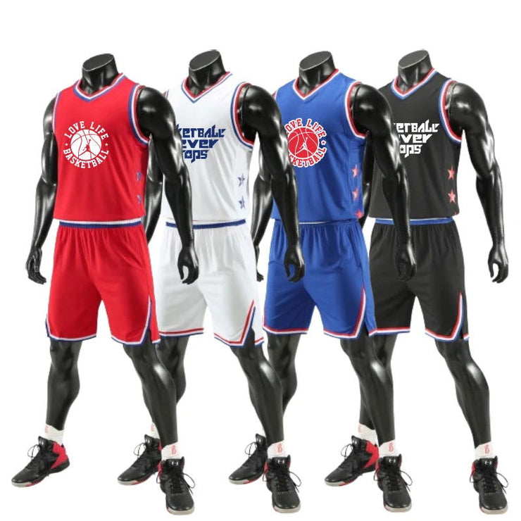 Basketball Set Sports Kit Professional Uniform Training Vest And Shorts Men And Kids Game Team Breathable Basketball Clothing - Follow yourDream