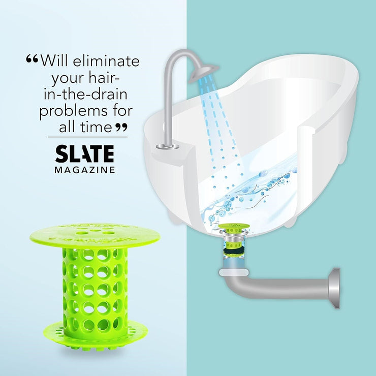 Bath Stopper Plug Sink Strainer Filter Sewer Dredge Device Shower Hair Stopper Bathroom Drain Hair Catcher bathroom accessories（green） - Follow yourDream
