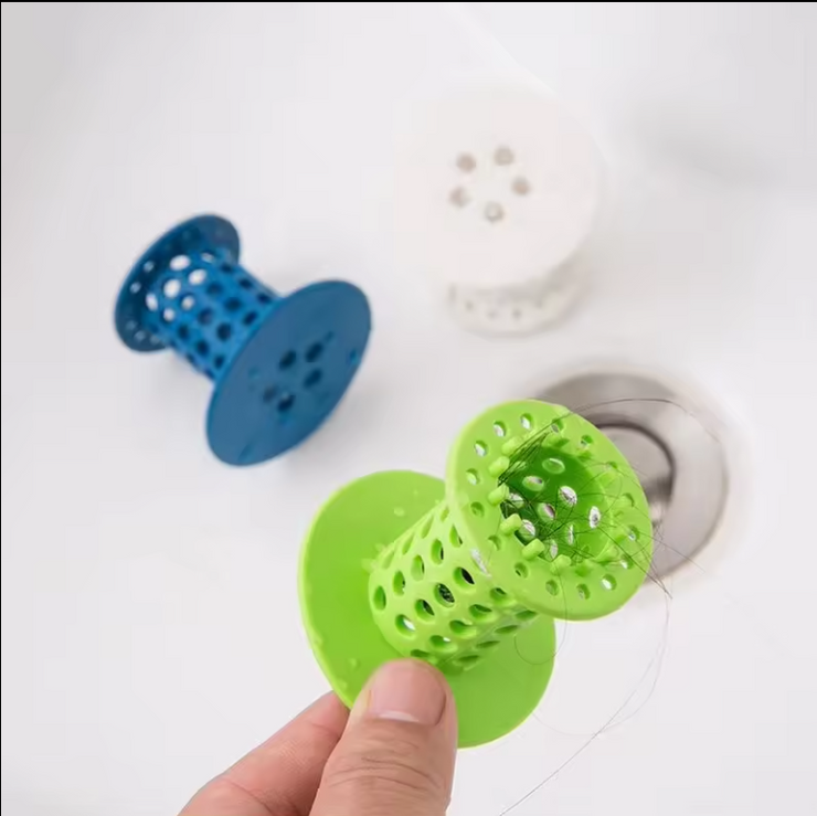 Bath Stopper Plug Sink Strainer Filter Sewer Dredge Device Shower Hair Stopper Bathroom Drain Hair Catcher bathroom accessories（green） - Follow yourDream