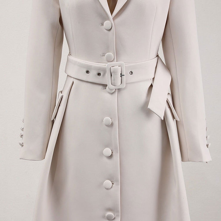 Belt and waist collection fashionable temperament single breasted solid color trench coat women's three-dimensional - Follow yourDream