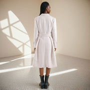Belt and waist collection fashionable temperament single breasted solid color trench coat women's three-dimensional - Follow yourDream