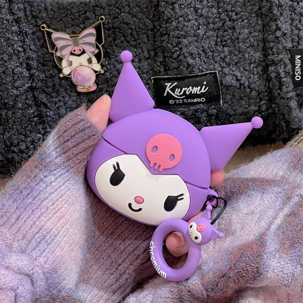 Big Head Kuromi Suitable For Airpods Protective Case 2 Cute Apple Wireless Bluetooth 3rd Generation Pro Headset Silicone - Follow yourDream