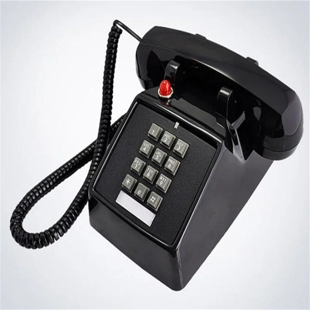 Black landline telephone Plastic Home office Retro Wire Landline fixed Phone Europe style - Follow yourDream