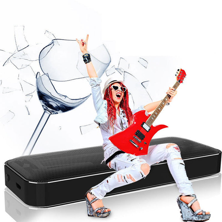 Bluetooth speaker wireless speaker square double speaker mini pocket portable metal ultra-thin exquisite bluetooth speaker - Follow yourDream