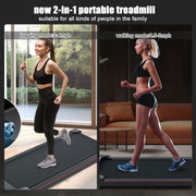 Brushless electric walking mat, 300 pound capacity, portable treadmill for home use, 0.5 to 4.0 miles per hour - Follow yourDream