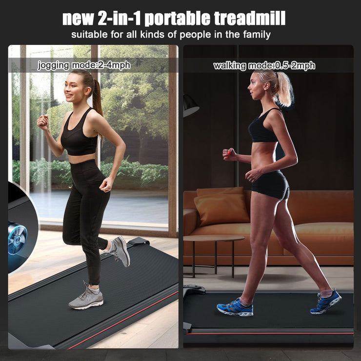 Brushless electric walking mat, 300 pound capacity, portable treadmill for home use, 0.5 to 4.0 miles per hour - Follow yourDream