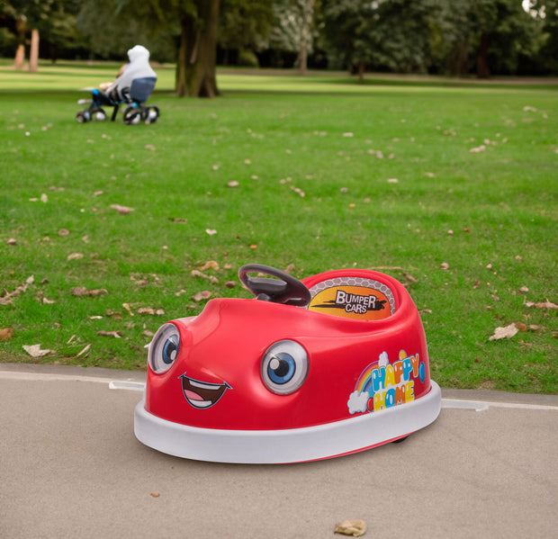 Bumper Car for Kids 1-6 Years Old Children's Electric Car with Pushrod Dinner Plate Music Rocking Horse Mode - Follow yourDream