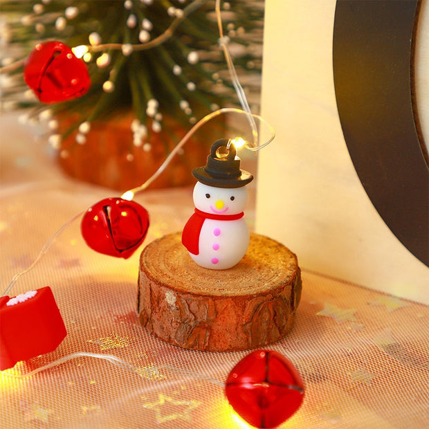 Christmas LED copper wire light string Santa Claus snowman room scene decoration holiday decorative lights