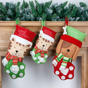 New Christmas Decoration Pendant Cat Claw Pet Candy Bag Gift Bag Cat Dog Christmas Socks Gift Bag