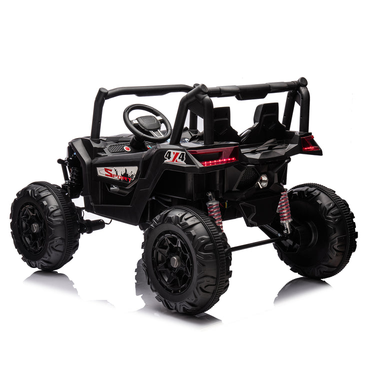 Side by Side 4x4 Ride on Off-Road Truck with Parent Remote Control, Battery Powered Electric Car w/High Low Speed