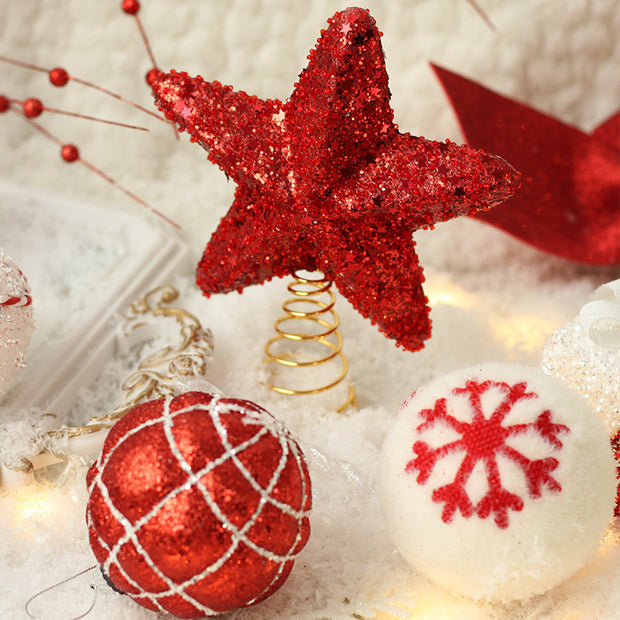 Christmas decorations Christmas tree top star foam Christmas ball set Christmas tree decoration pendant