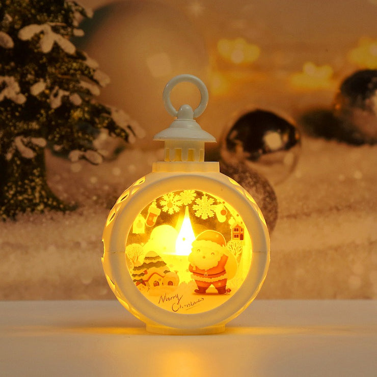 Christmas Decoration LED Small Round Lantern New Children's Handheld Lantern Gift Window Display