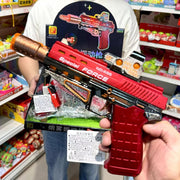 Smoking vibration language gun, boy's handgun model, eight tone gun, extendable toy gun, toy gun