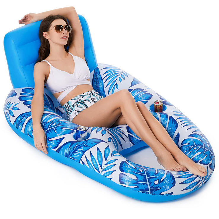 Inflatable Leisure Entertainment Pool Floating Chair Floating Sofa Large Backrest Water Mesh Bottom Pool Party