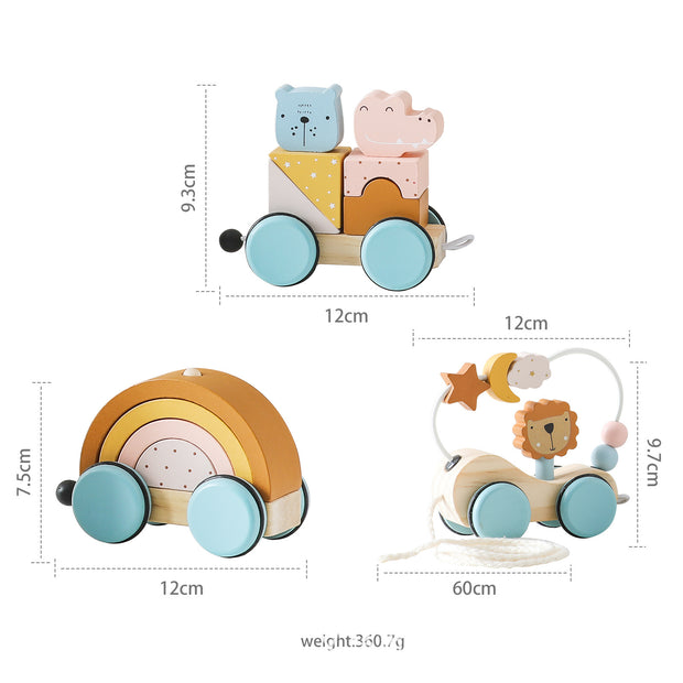 Wooden Train Birthday Toy  Montessori Toys Baby Educational Toys  Wooden Trolley  Baby Learning Toys  Number Of Wood Baby's Toys