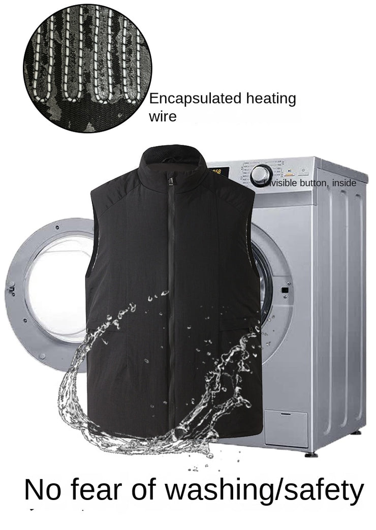 Heating vest with graphene lining, intelligent heating vest, vest clip, USB constant temperature electric heating suit