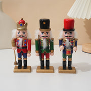 3-piece set of 15cm Christmas Nutcracker ornament desktop ornament