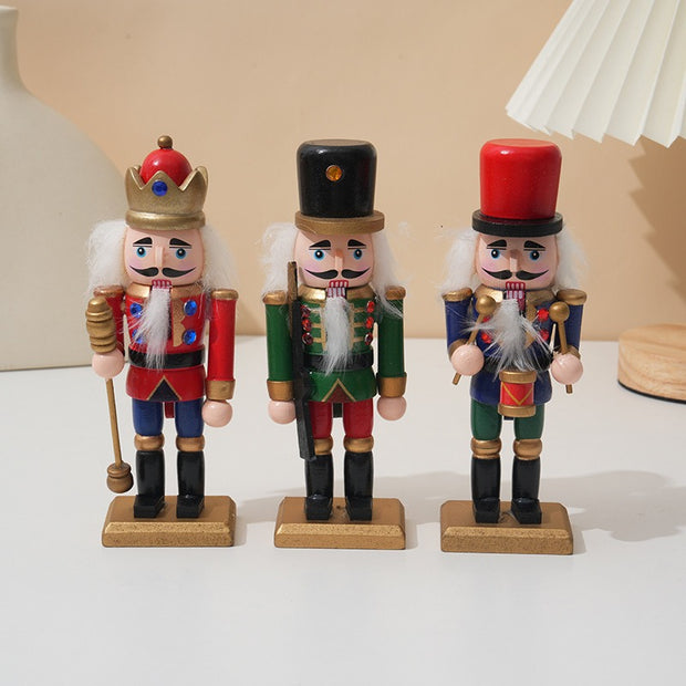 3-piece set of 15cm Christmas Nutcracker ornament desktop ornament