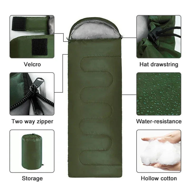 Camping Sleeping Bag Ultralight Waterproof 4 Season Warm Envelope Backpacking Sleeping Bags for Outdoor Traveling Hiking - Follow yourDream
