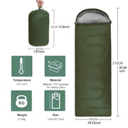 Camping Sleeping Bag Ultralight Waterproof 4 Season Warm Envelope Backpacking Sleeping Bags for Outdoor Traveling Hiking - Follow yourDream